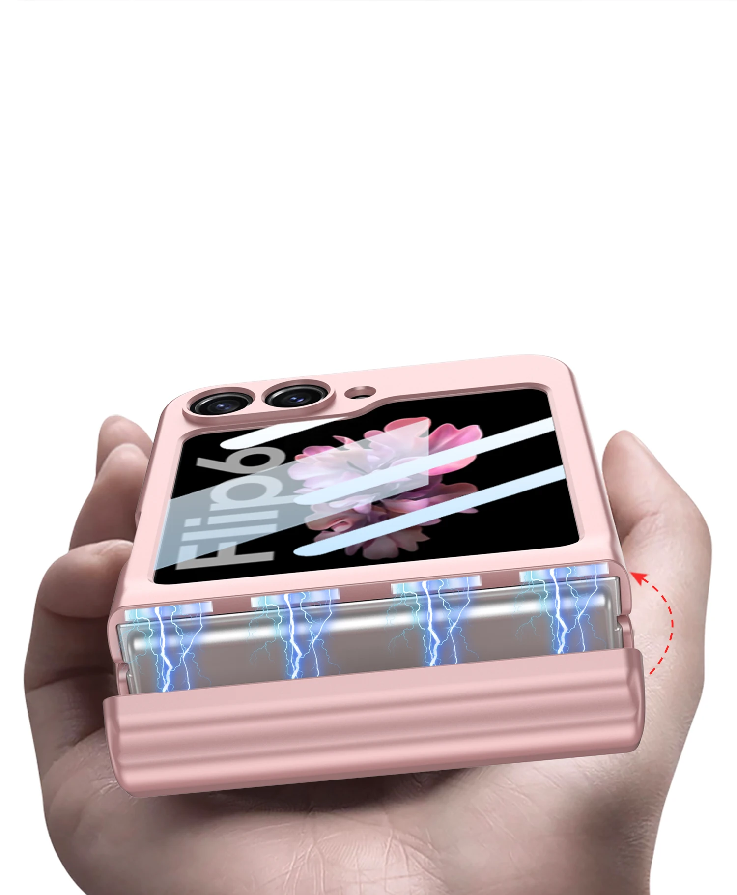 Shockproof Case with Magnetic Hinge Protection & Touch Pen for Samsung Galaxy Z Flip 6 - onlinemegasale.com