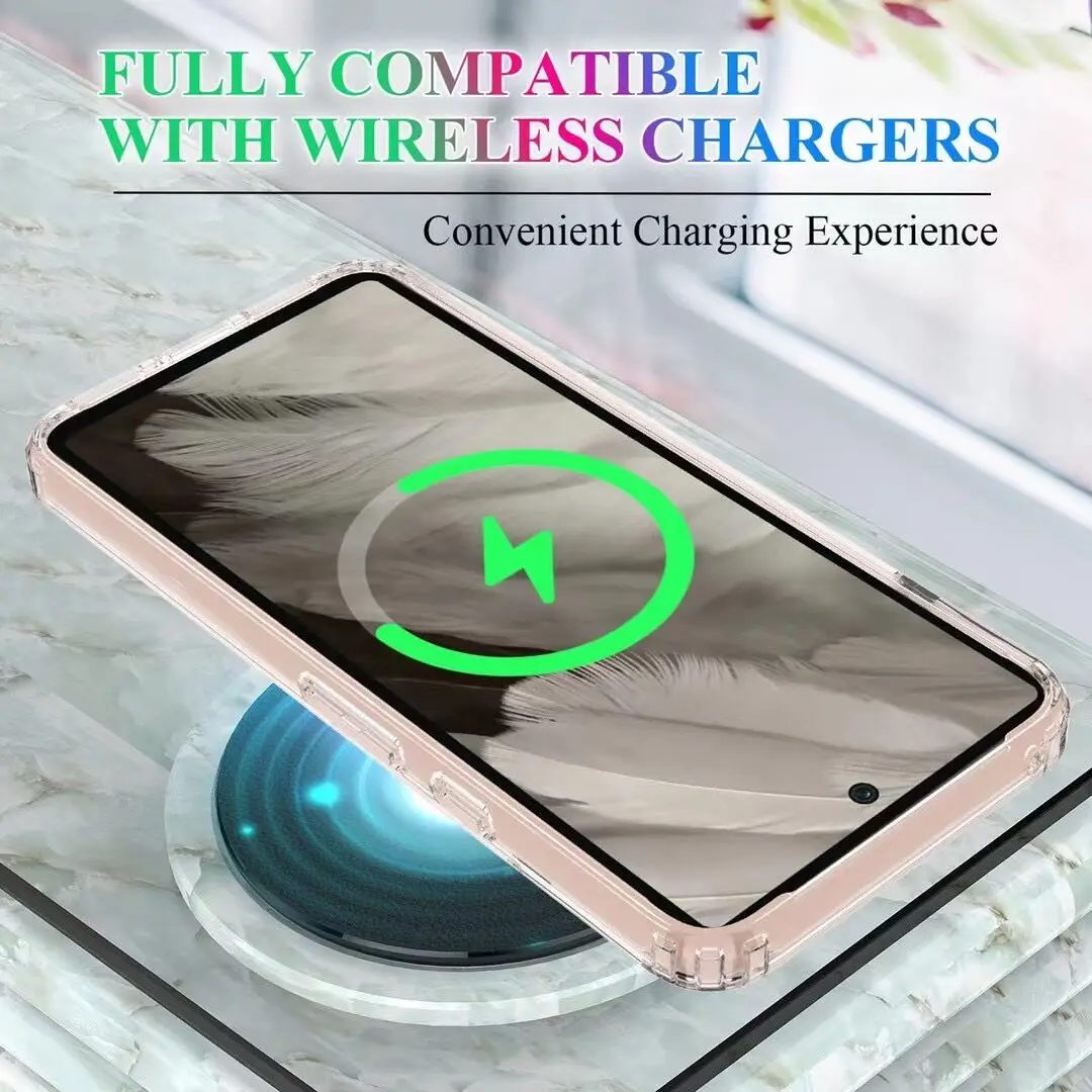 Transparent Magnetic Wireless charging Case For Google Pixel 8 Series - onlinemegasale.com