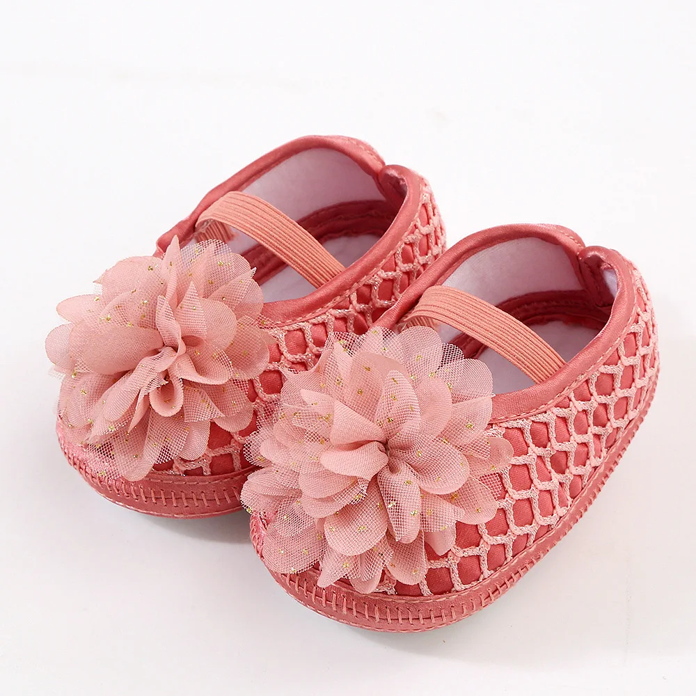 Newborn Infant Baby Girl Summer Kids Shoes Soft Sole Crib Prewalker Toddler Anti-Slip Solid Floral First Walkers - onlinemegasale.com