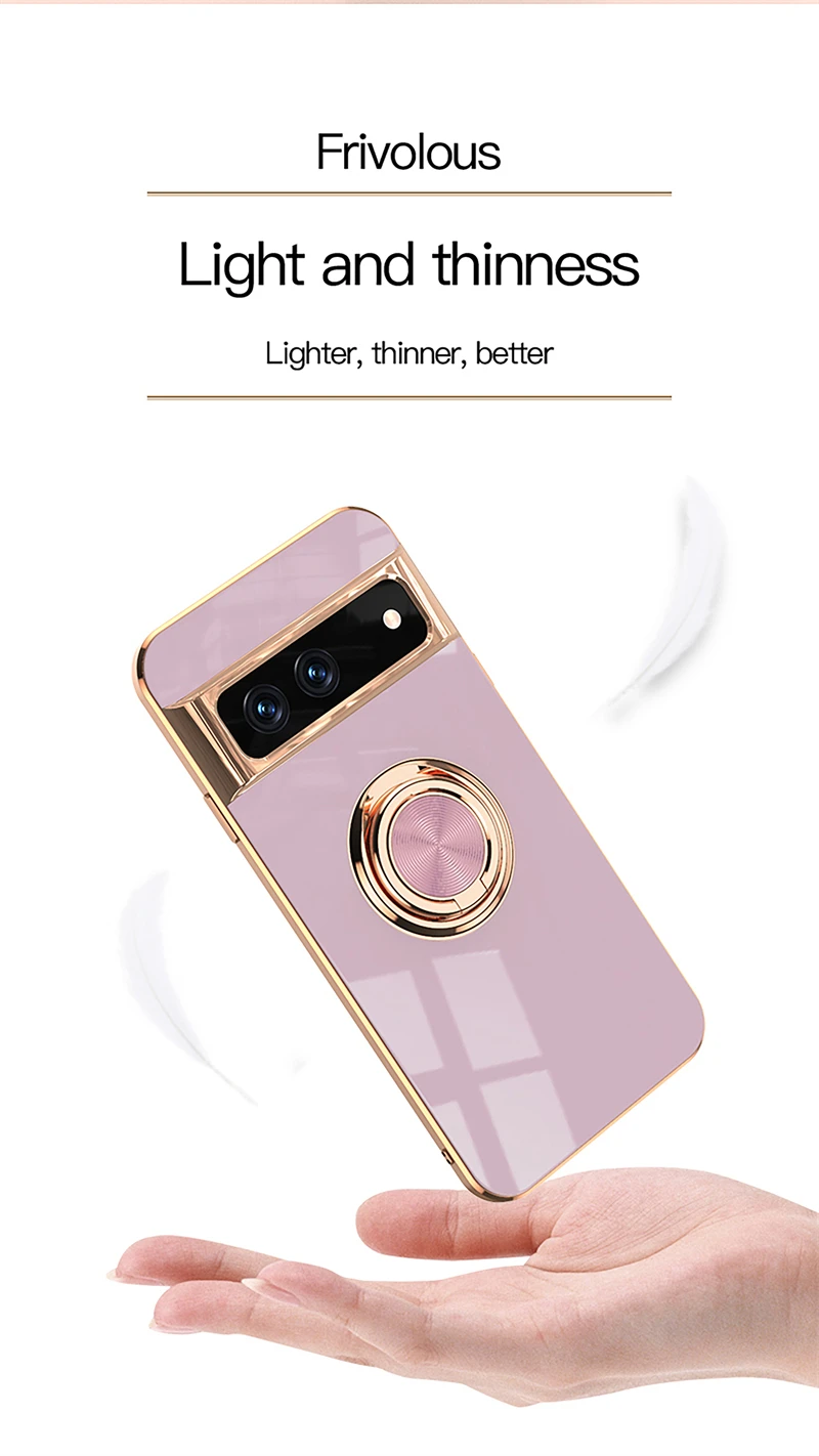 Luxury Plating Silicone Shockproof Phone Case For Google Pixel 7 Series - onlinemegasale.com