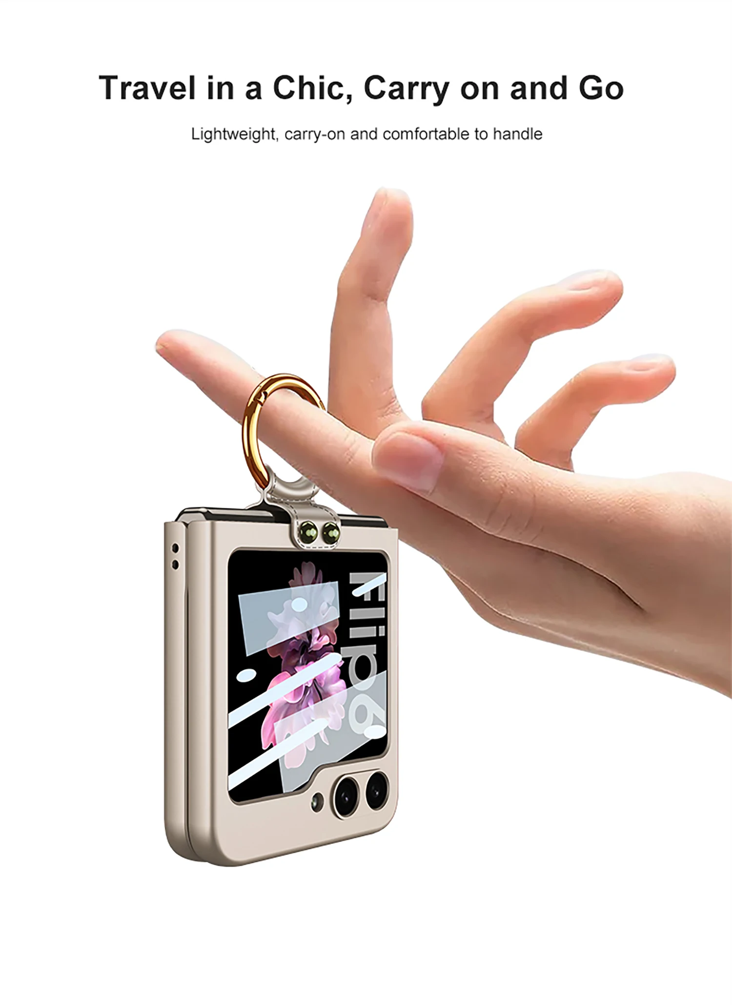 Ultra Thin Case with Ring Holder for Samsung Galaxy Z Flip 6 - onlinemegasale.com