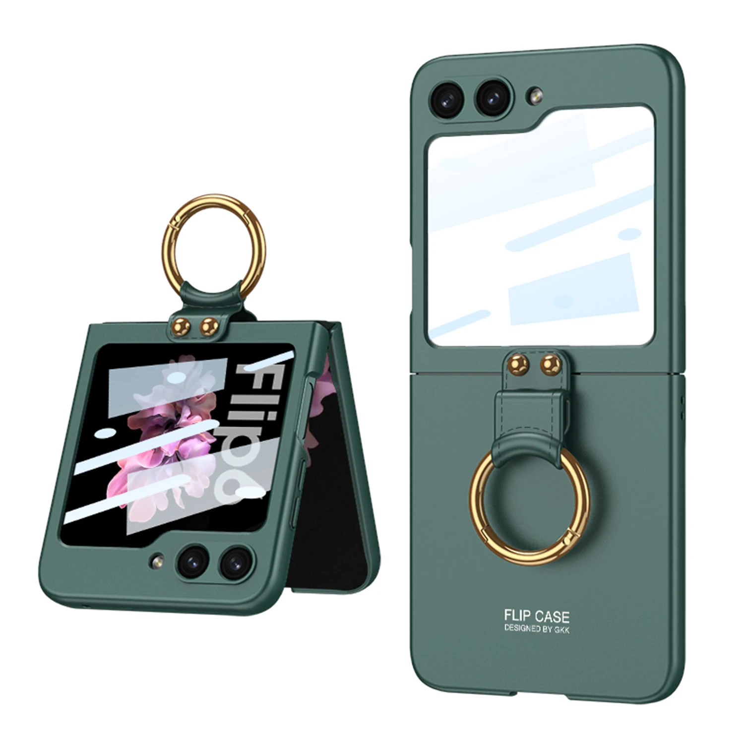 Ultra Thin Case with Ring Holder for Samsung Galaxy Z Flip 6 - onlinemegasale.com