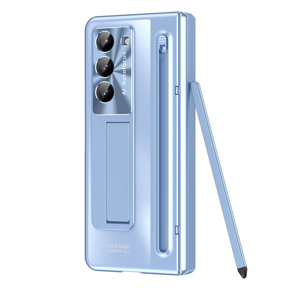 Shockproof Case for Samsung Galaxy Z Fold 6/5/4, Hinge Armor with Touch Pen & Kickstand - onlinemegasale.com