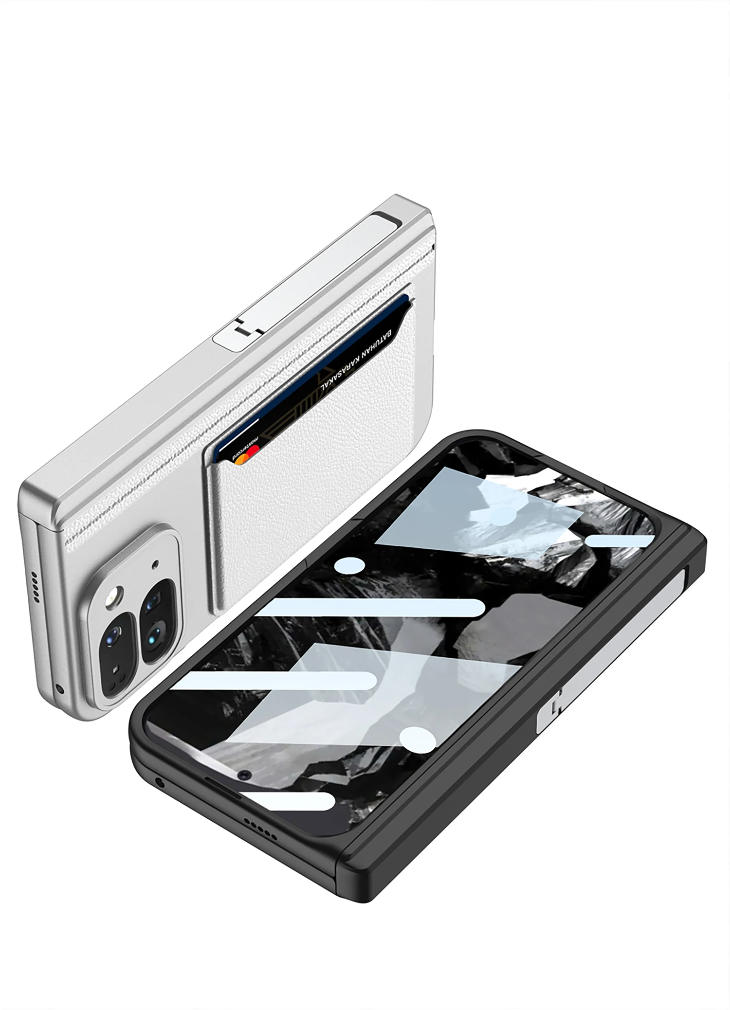 Full Protection Case with Card Holder For Google Pixel 9 Pro Fold - onlinemegasale.com