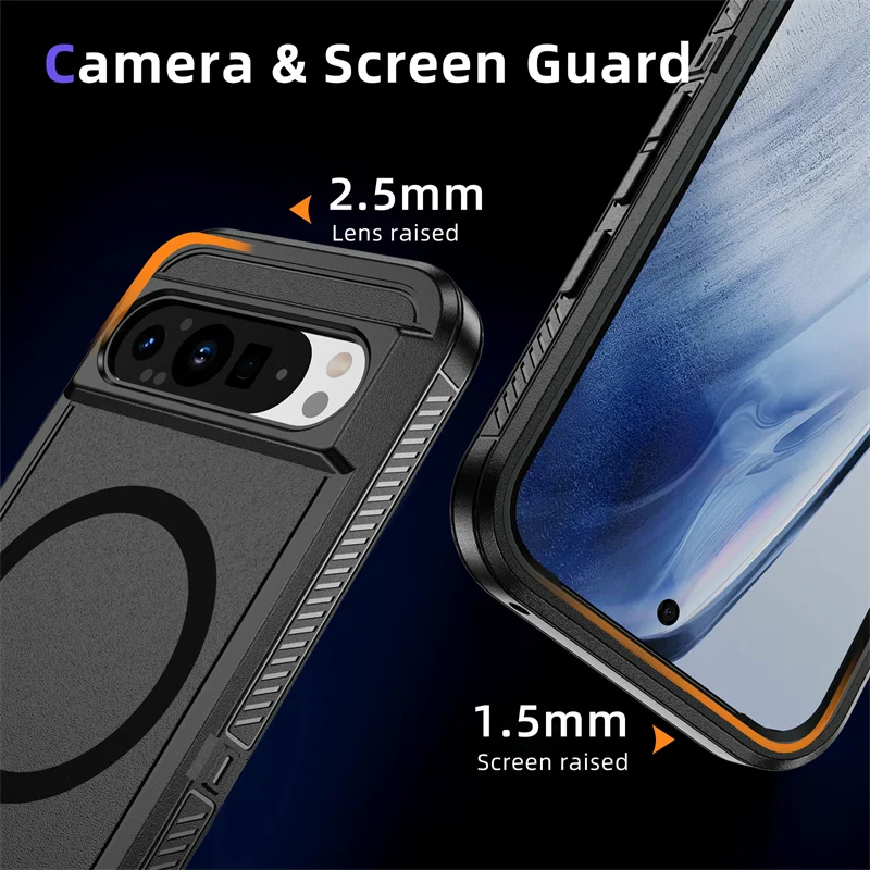 Magnetic Armor Case For Google Pixel 9 Series - onlinemegasale.com