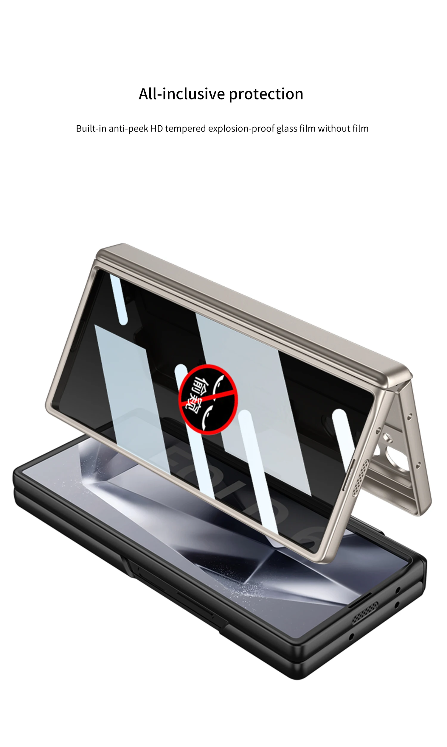 Full Protetction Case with Privacy Screen for Samsung Galaxy Z Fold 6 Case - onlinemegasale.com