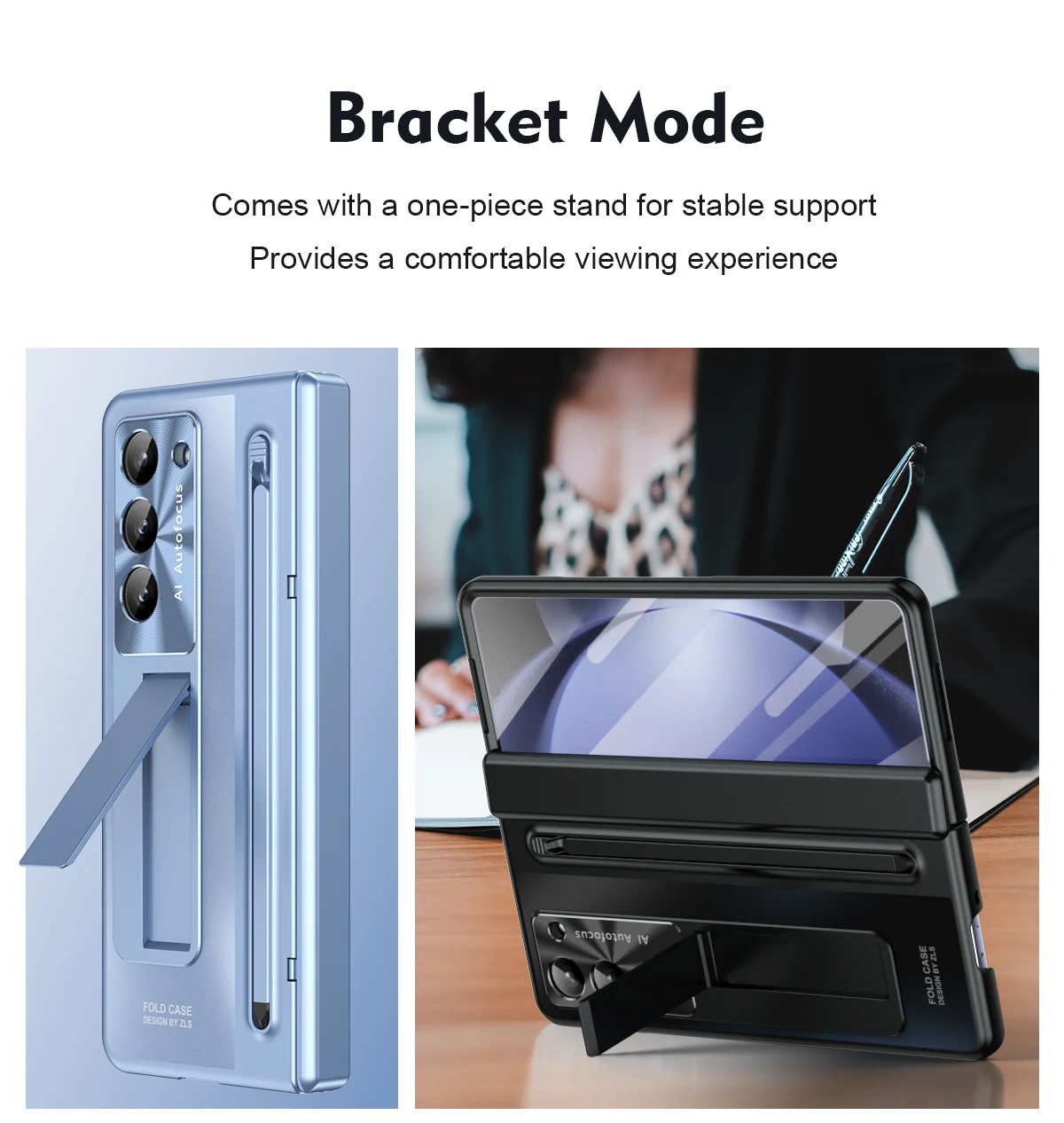Shockproof Case for Samsung Galaxy Z Fold 6/5/4, Hinge Armor with Touch Pen & Kickstand - onlinemegasale.com