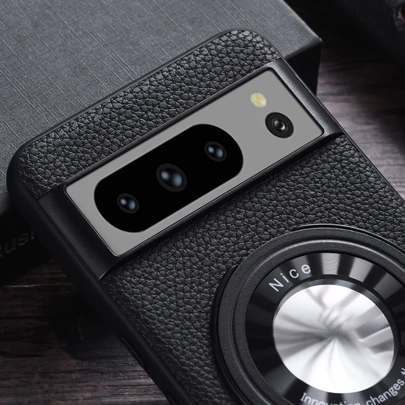 Premium Leather Magnetic Wireless Charging Case For Google Pixel Series - onlinemegasale.com