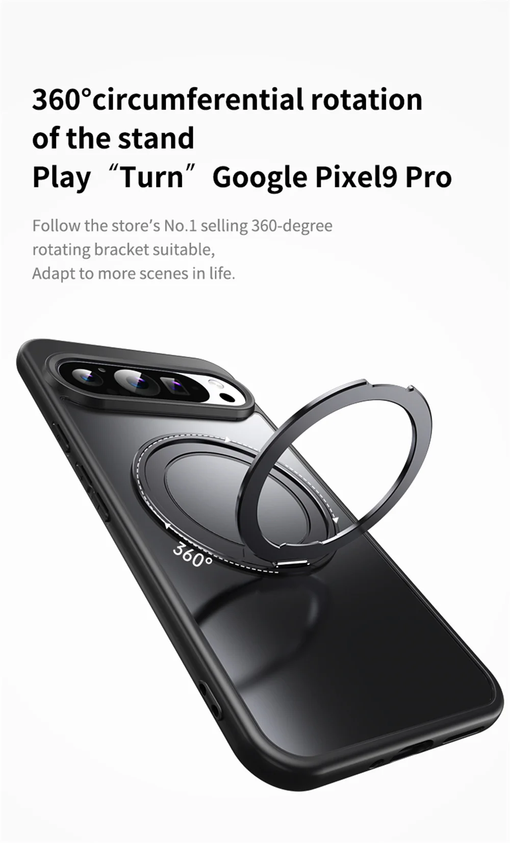 Shockproof Case with Magnetic Rotating Stand For Google Pixel 9 Series - onlinemegasale.com Shockproof Case with Magnetic Rotating Stand For Google Pixel 9 Series - onlinemegasale.com