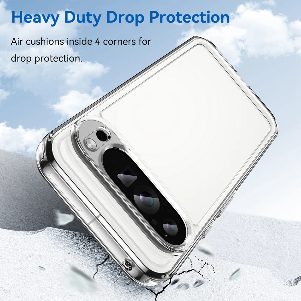 Transparent Shockproof Case for Google Pixel 9 Series - onlinemegasale.com