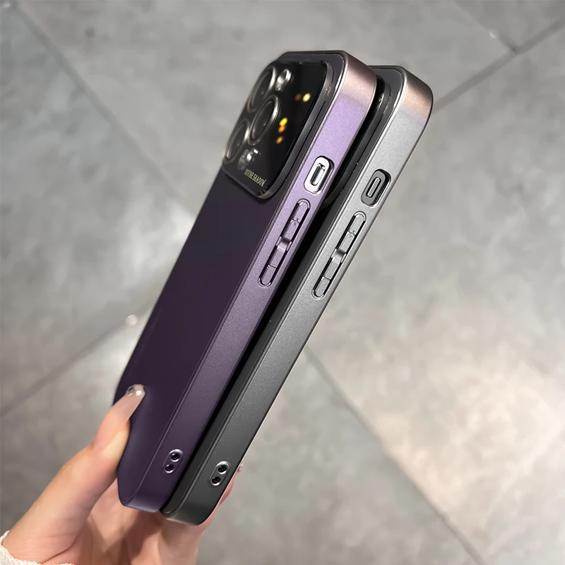 Luxury Camera Lens Glass Full Protect Matte Phone Case for iPhone - onlinemegasale.com