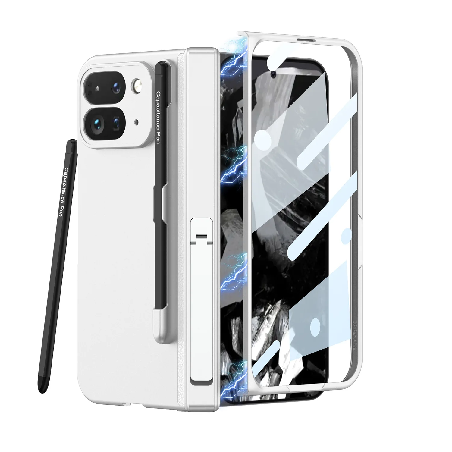 Full Protection Case with Pen Holder for Google Pixel 9 Pro Fold - onlinemegasale.com