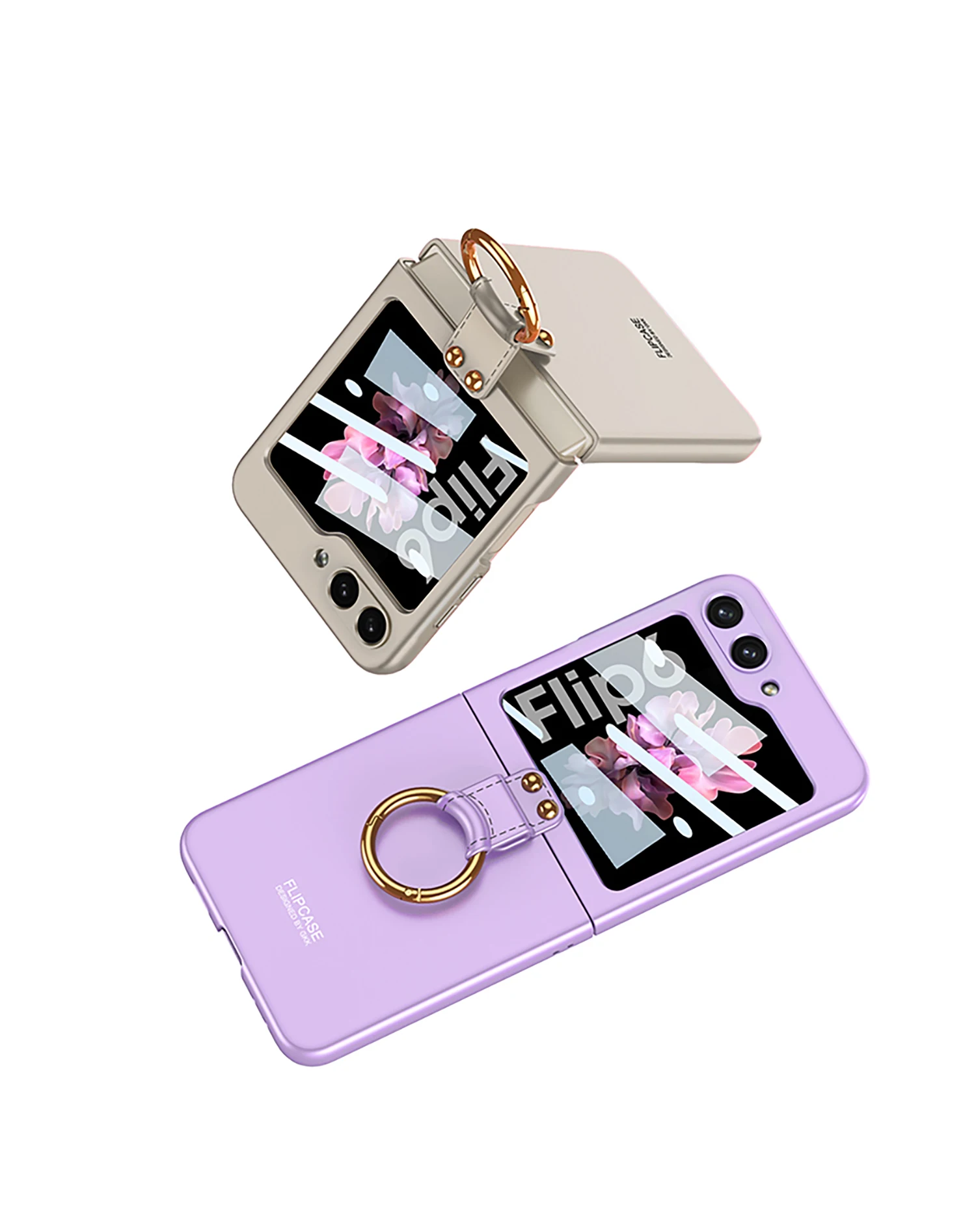 Ultra Thin Case with Ring Holder for Samsung Galaxy Z Flip 6 - onlinemegasale.com