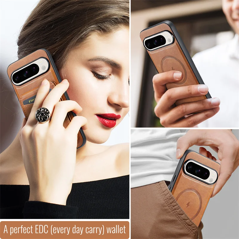 Leather Case with Wallet For Google Pixel Series - onlinemegasale.com