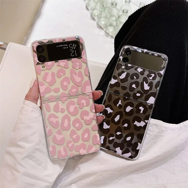 Pink Leopard Luxury Phone Case for Samsung Galaxy Z - onlinemegasale.com