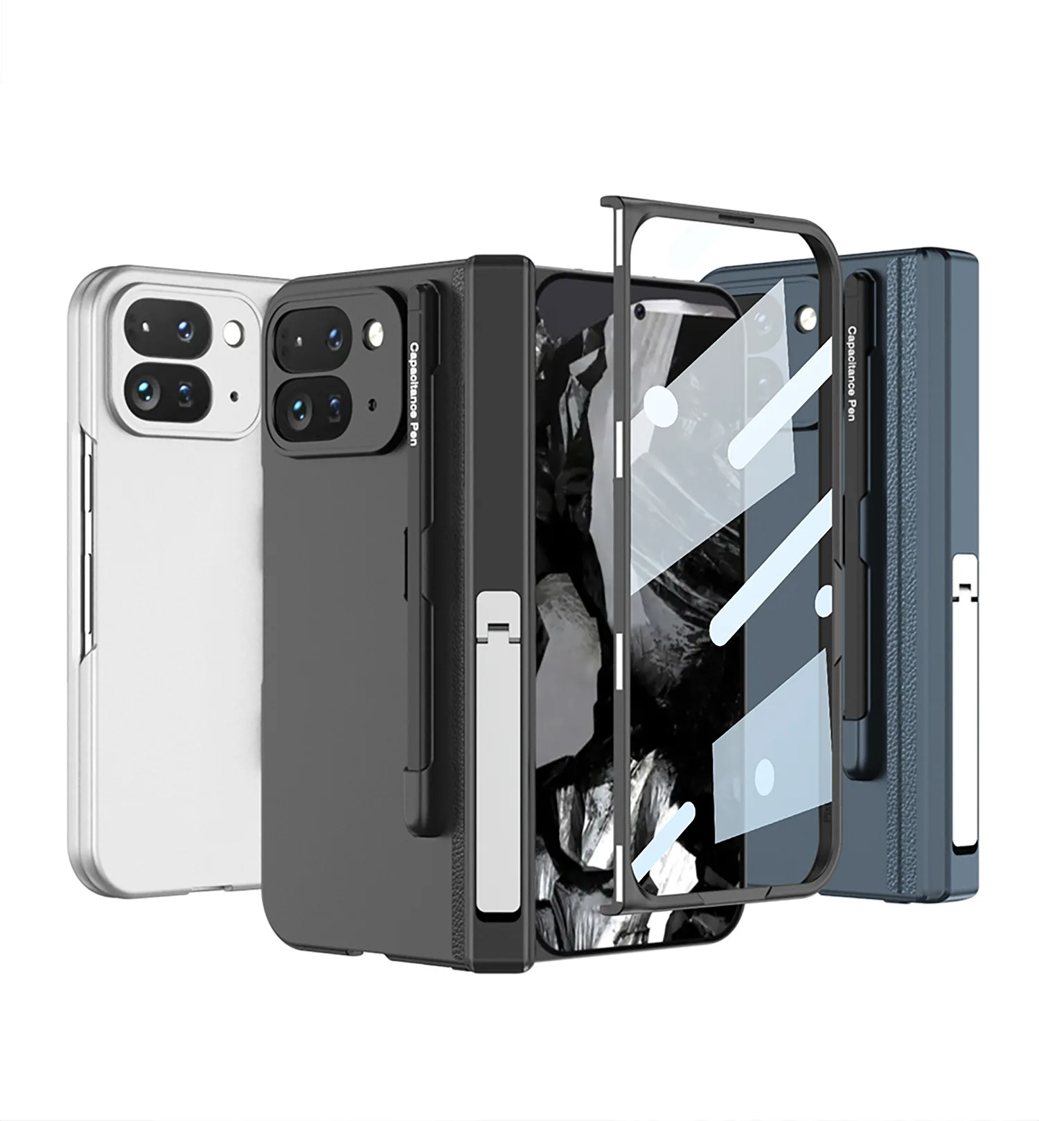 Full Protection Case with Pen Holder for Google Pixel 9 Pro Fold - onlinemegasale.com
