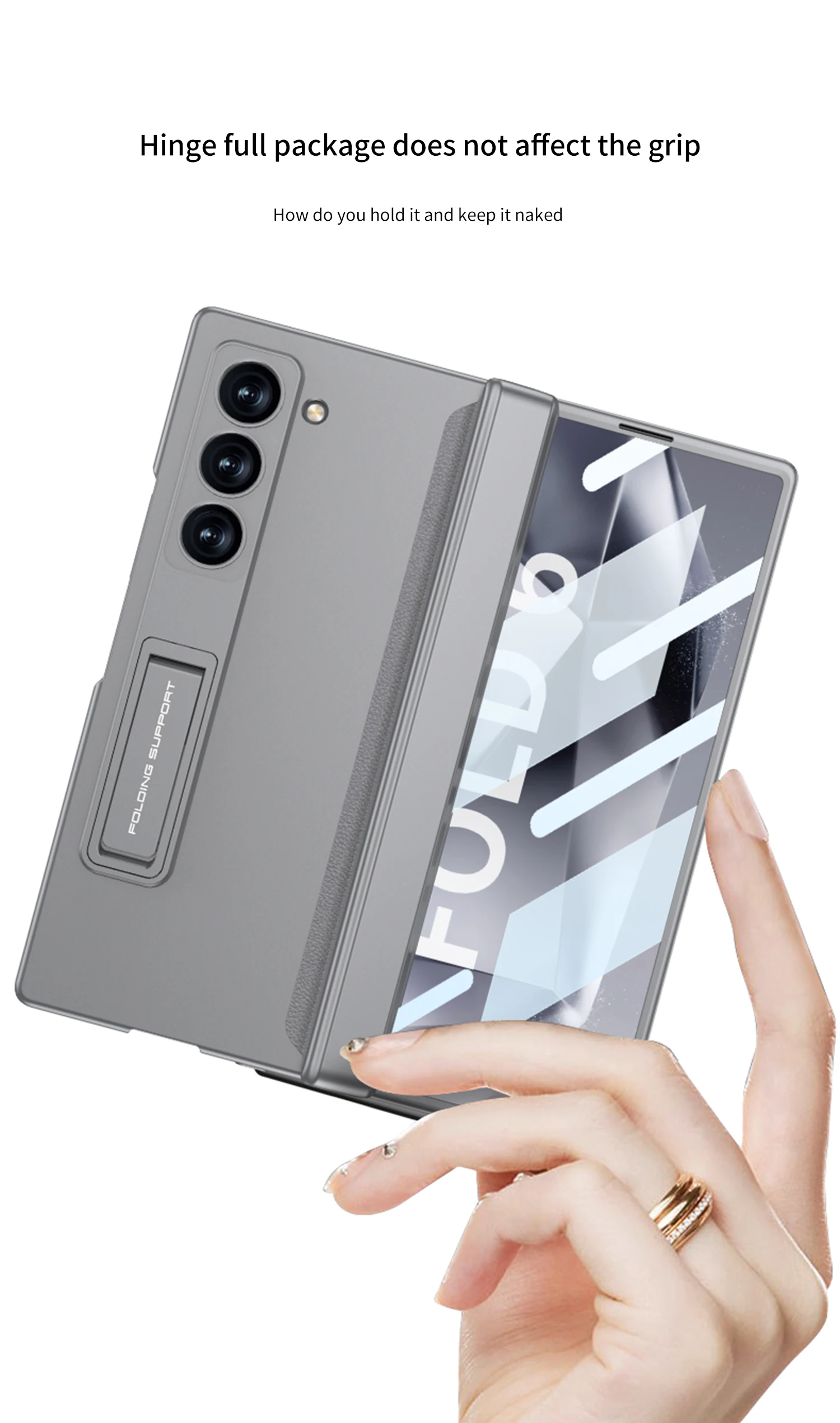 Full Protetction Case with Privacy Screen for Samsung Galaxy Z Fold 6 Case - onlinemegasale.com