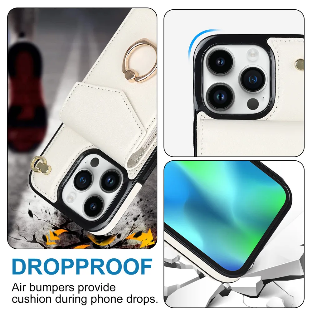 Luxury Leather Wallet Phone Case - onlinemegasale.com