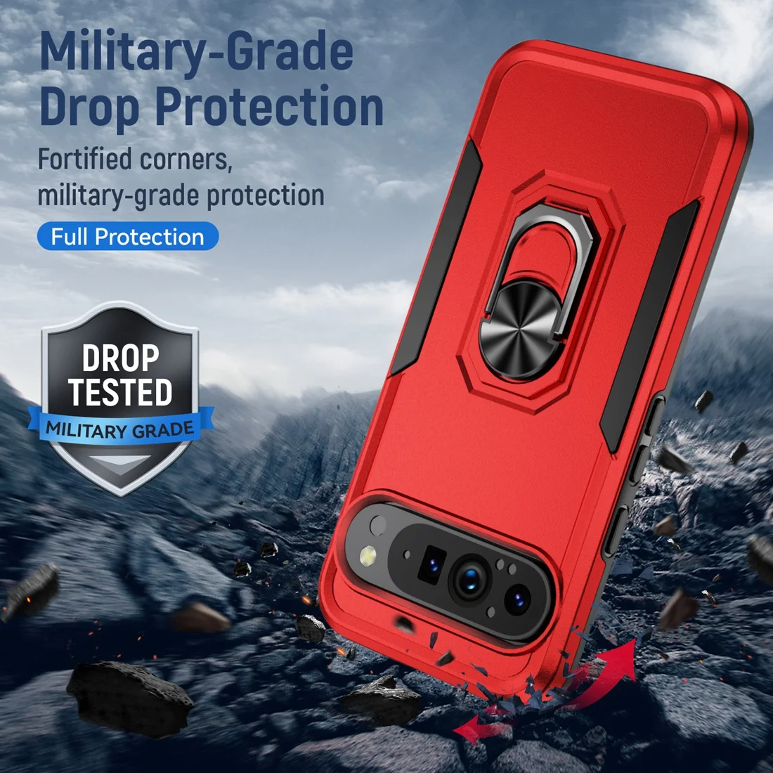 Full Protection Case with Stand for Google Pixel 9 Series - onlinemegasale.com