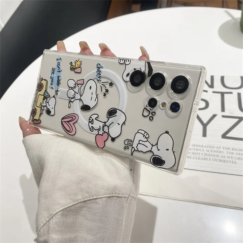 Cute Snoopy Charlie Brown Peanuts Case For Samsung Galaxy S Series - onlinemegasale.com