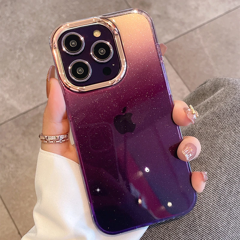 Luxury Fashion Glitter Bling Clear Phone Case For iPhone - onlinemegasale.com