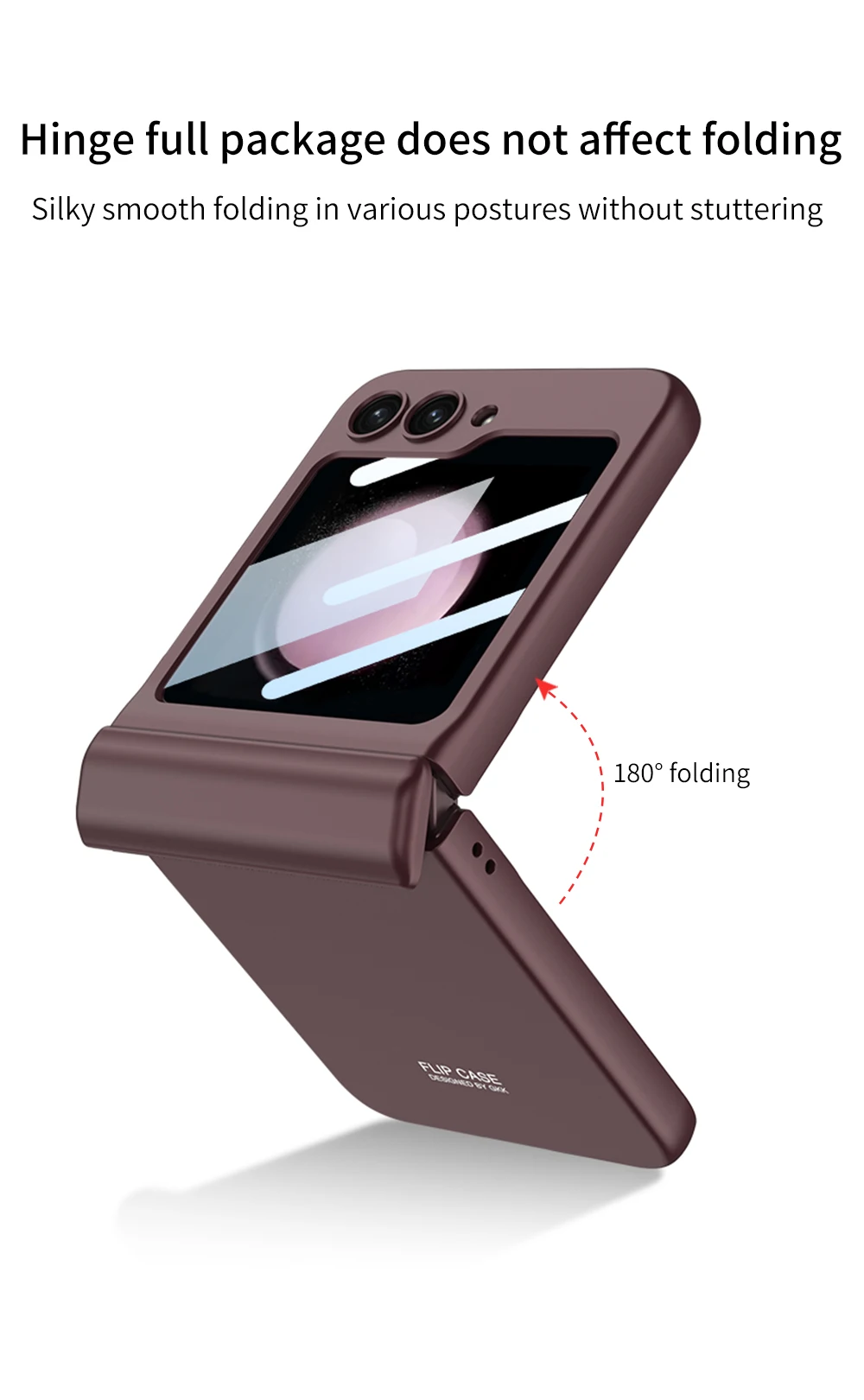 Full Protection Magnetic Case Hinge & Screen Protection For Galaxy Z Flip 5 - onlinemegasale.com