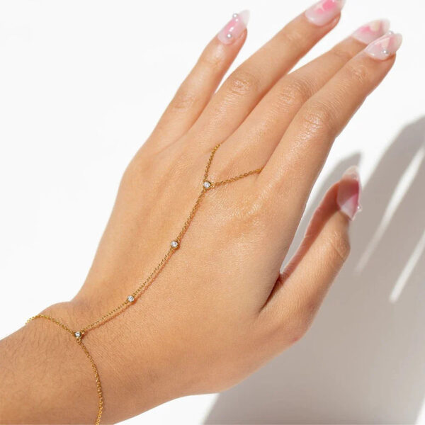 Dainty Stone Handchain