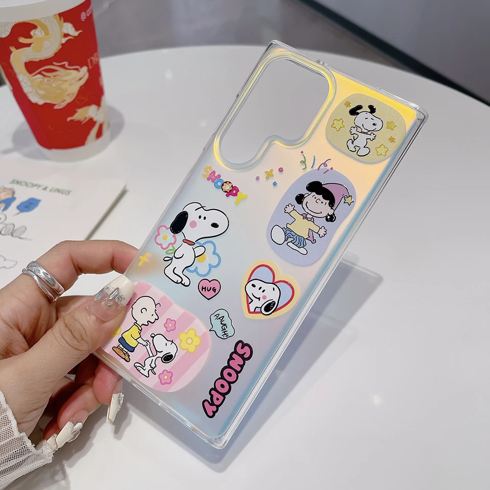 Cute Snoopy Charlie Brown Peanuts Case For Samsung Galaxy S Series - onlinemegasale.com