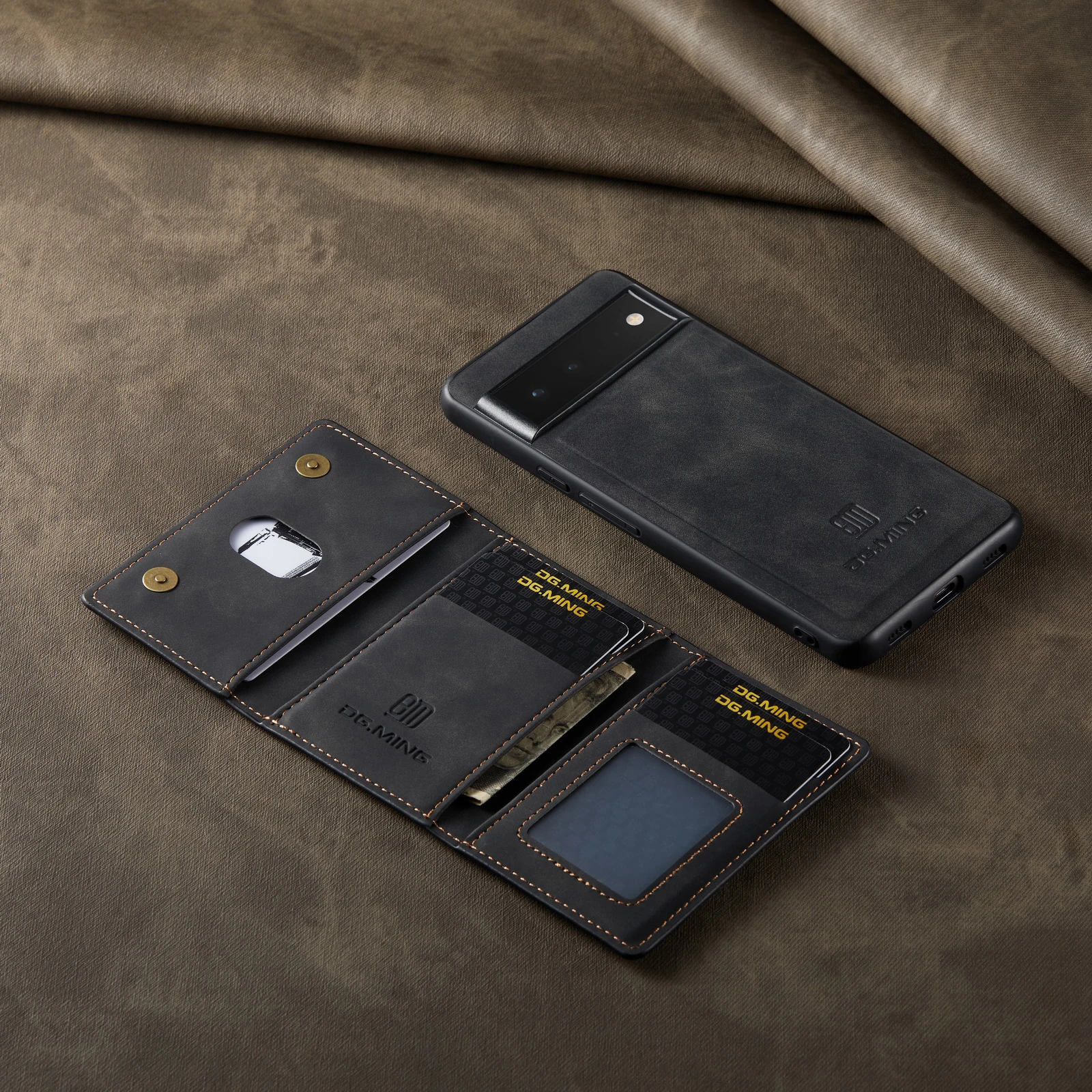 2 in 1 Detachable Leather Wallet Case For Google Pixel Phones - onlinemegasale.com