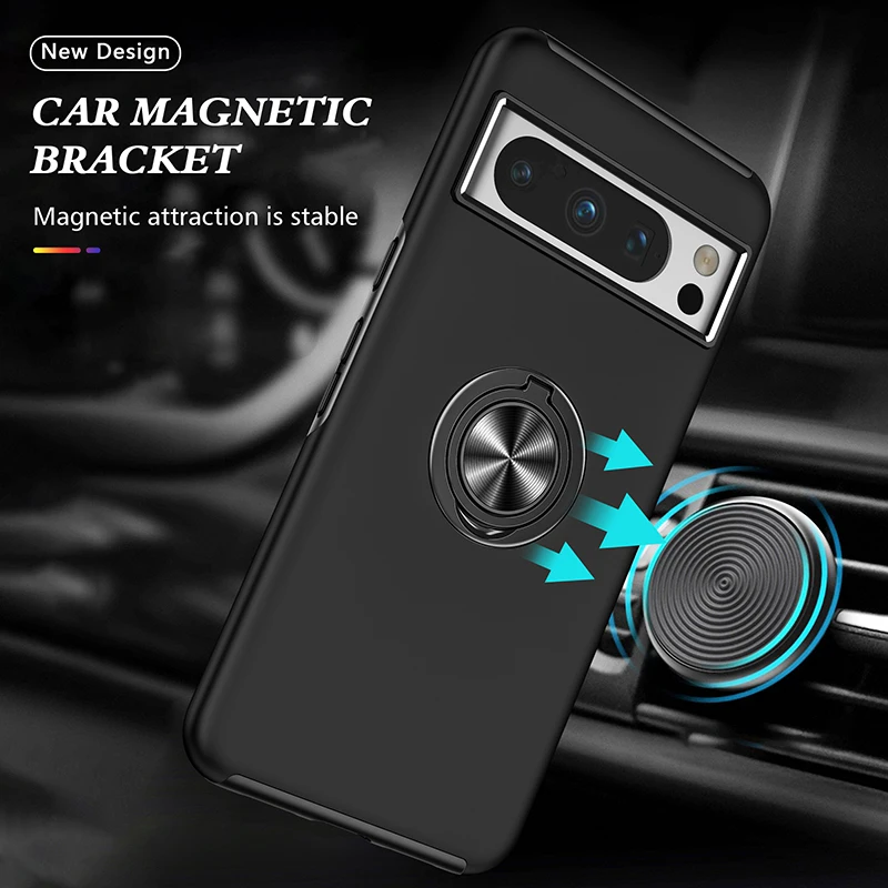 Armor Shockproof Case with Ring Stand For Google Pixel 8 Series - onlinemegasale.com