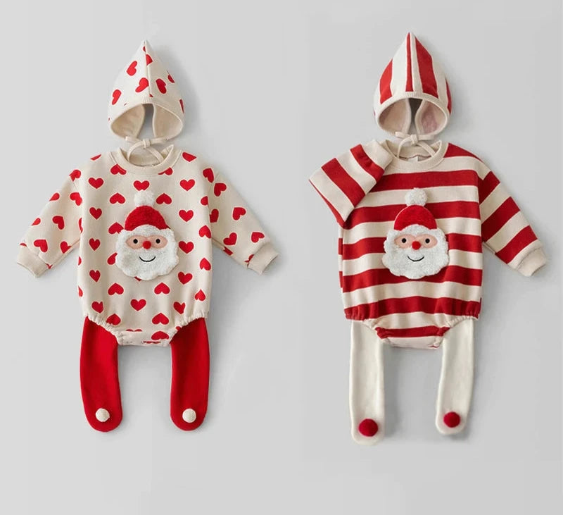 S7416e7e1f32a4a2083ba5e8753802d8dN Christmas Baby Santa Claus Sweater Romper & Hat Set – Red & White Striped Holiday Outfit for Kids - onlinemegasale.com