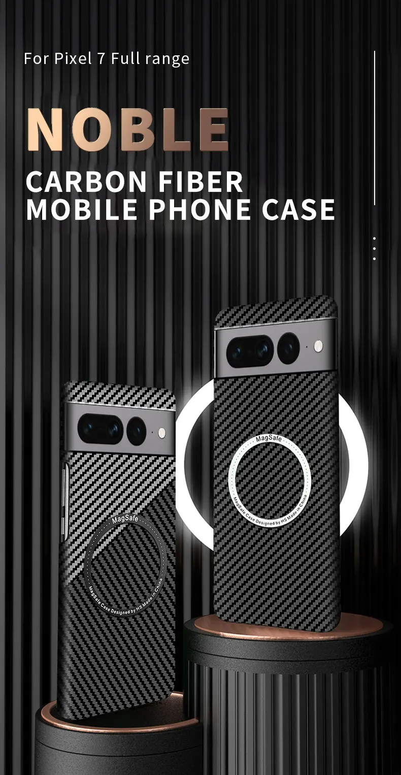 Wireless Carbon Fiber Phone Case For Google Pixel 7 - onlinemegasale.com