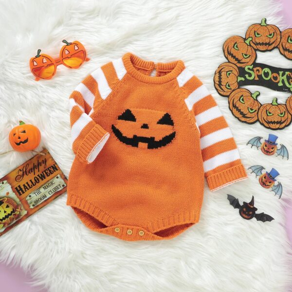Halloween Pumpkin Baby Romper
