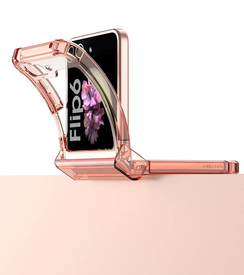 Transparent Case with Hinge Protection For Samsung Galaxy Z Flip 6 - onlinemegasale.com