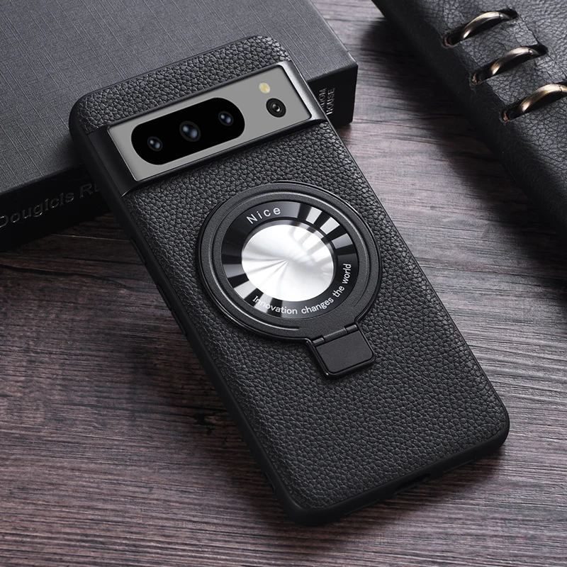 Premium Leather Magnetic Wireless Charging Case For Google Pixel Series - onlinemegasale.com