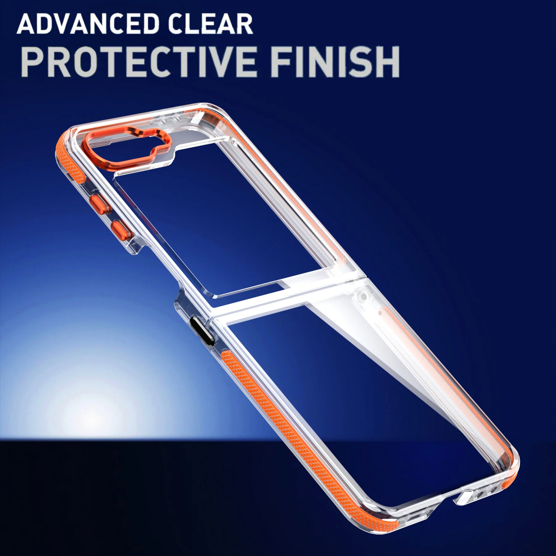 Full Protetcion Case with Metal Button For Samsung Galaxy Z Flip 6 - onlinemegasale.com