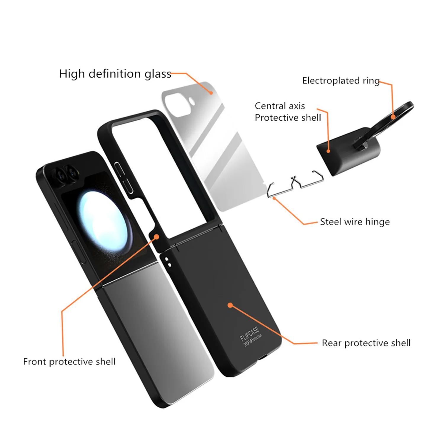 Shockproof Case with Stand For Samsung Galaxy Z Flip 6 - onlinemegasale.com Shockproof Case with Stand For Samsung Galaxy Z Flip 6 - onlinemegasale.com