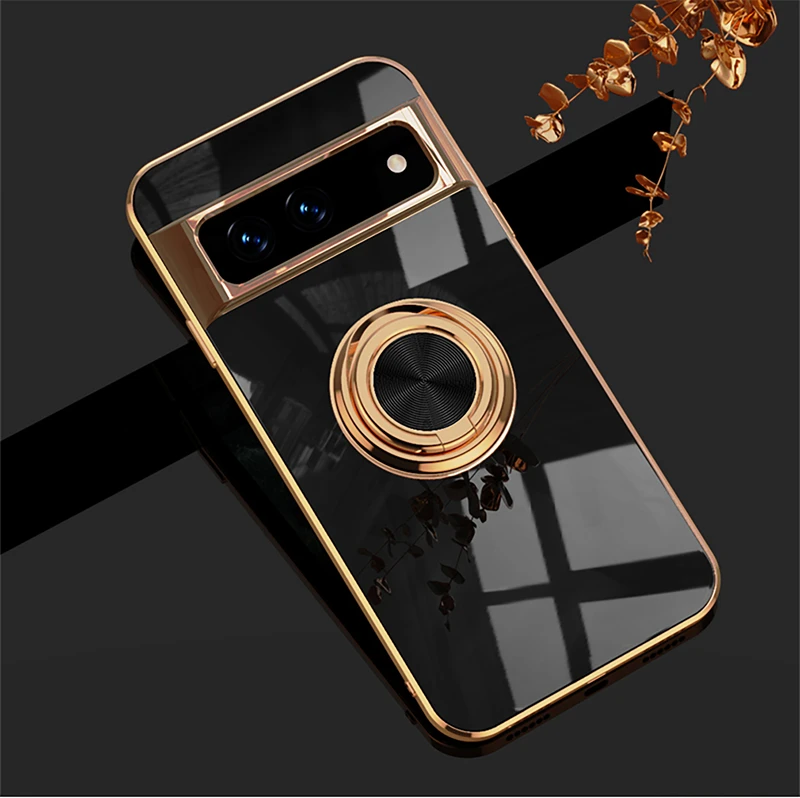 Luxury Plating Silicone Shockproof Phone Case For Google Pixel 7 Series - onlinemegasale.com