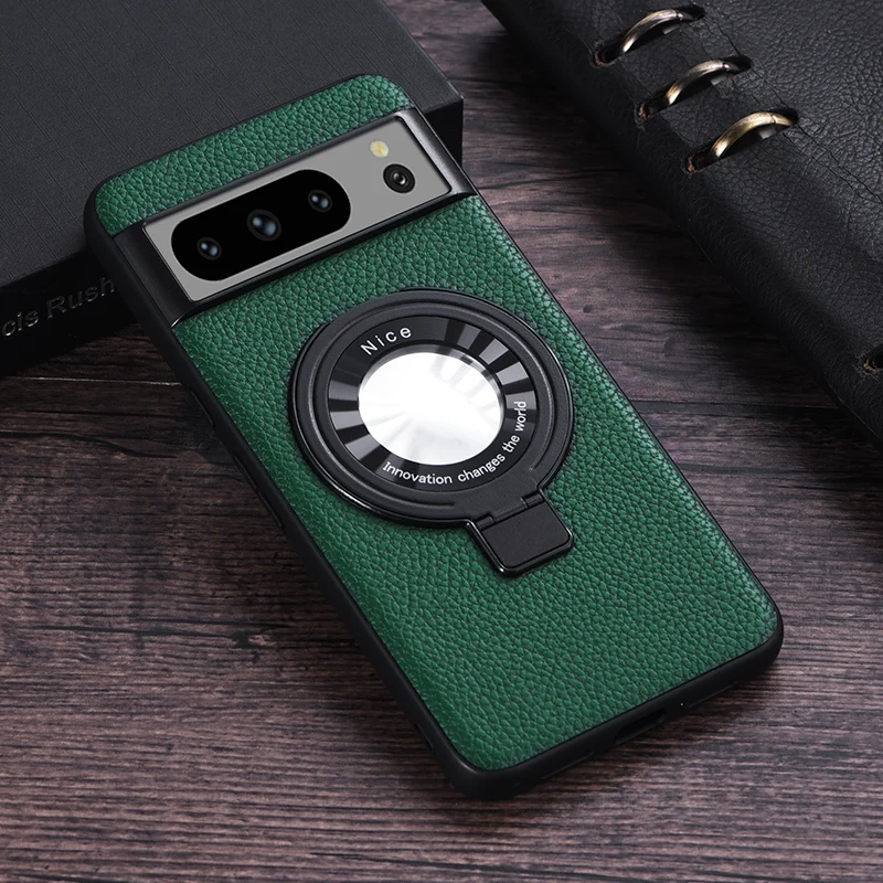 Premium Leather Magnetic Wireless Charging Case For Google Pixel Series - onlinemegasale.com