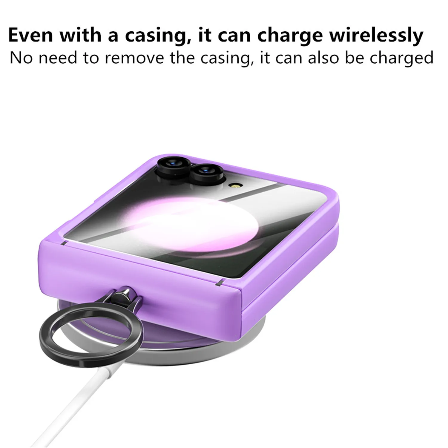 Shockproof Case with Hinge Protection & Ring Stand for Samsung Galaxy Z Flip 6 - onlinemegasale.com