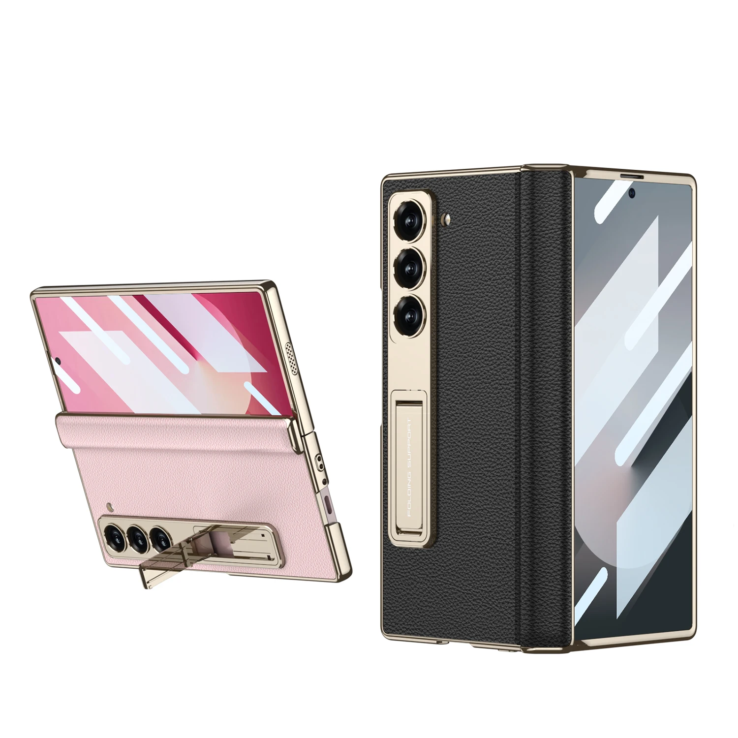 Leather Case with Stand & Magnetic Hinge For Samsung Galaxy Z Fold 6 - onlinemegasale.com