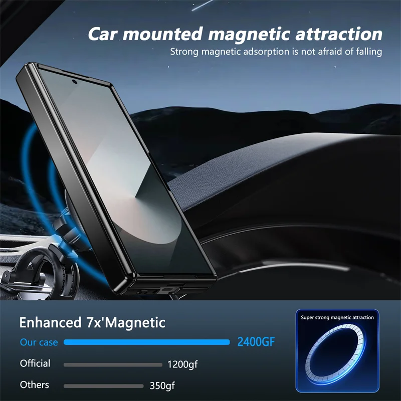 Luxury Shockproof Case with 360° Rotating Bracket for Samsung Galaxy Z Fold - onlinemegasale.com