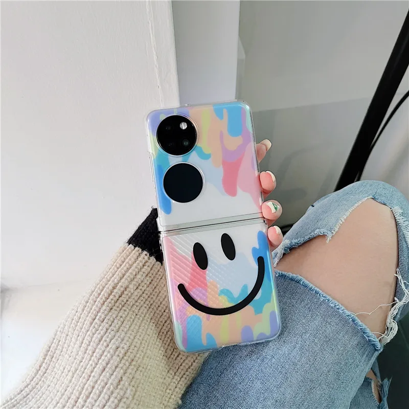 Cute Watercolor Smile Pendant Phone Case For Huawei P50 Pocket - onlinemegasale.com