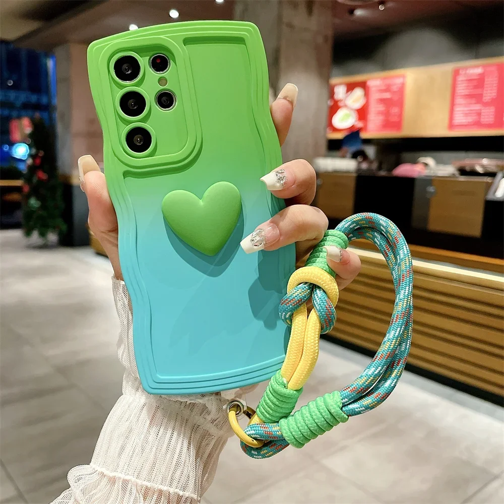 Gradient Love Wave Case for Samsung Series - onlinemegasale.com