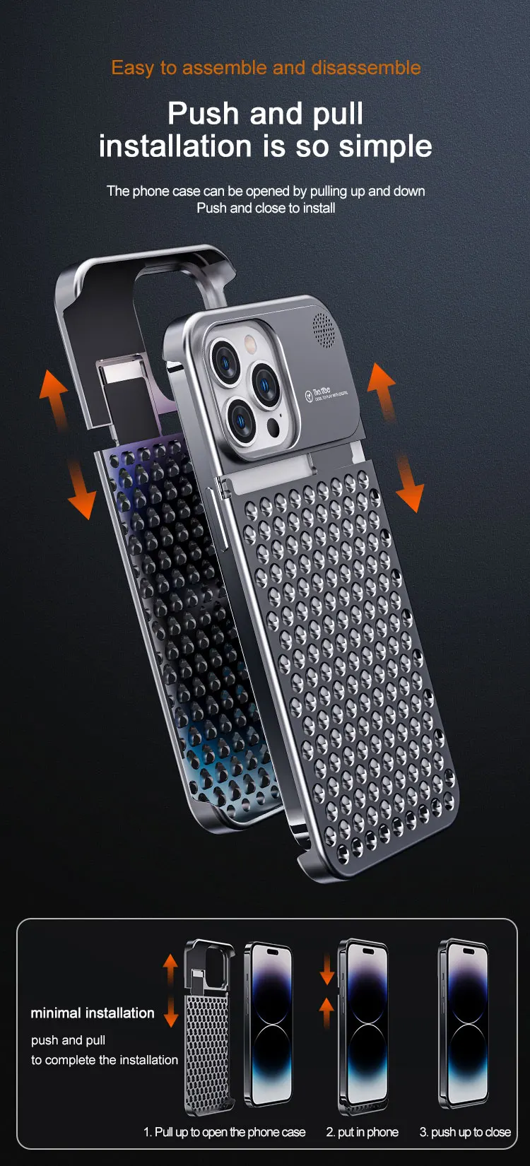 Aluminum Alloy Heat Dissipation Phone Case - onlinemegasale.com