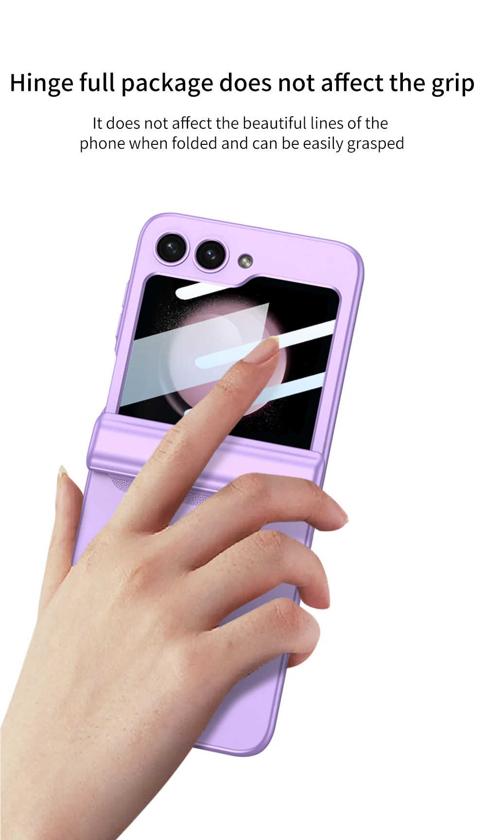 Full Protection Magnetic Case Hinge & Screen Protection For Galaxy Z Flip 5 - onlinemegasale.com