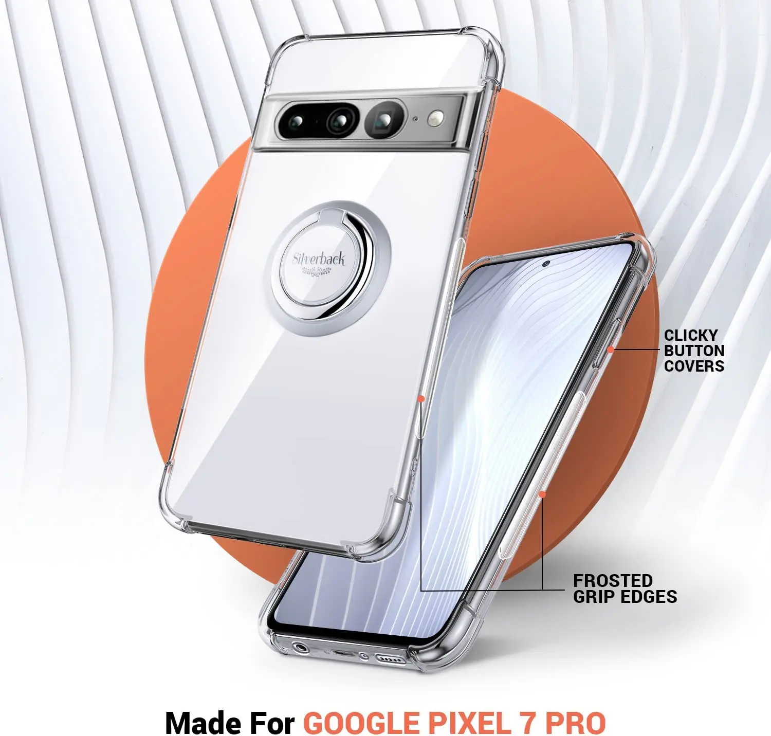 Ring Holder Shockproof Phone Case For Google Pixel 7 Pro - onlinemegasale.com