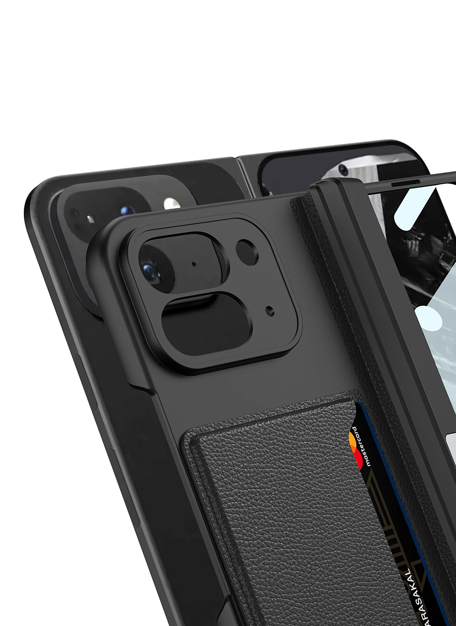 Full Protection Case with Card Holder For Google Pixel 9 Pro Fold - onlinemegasale.com