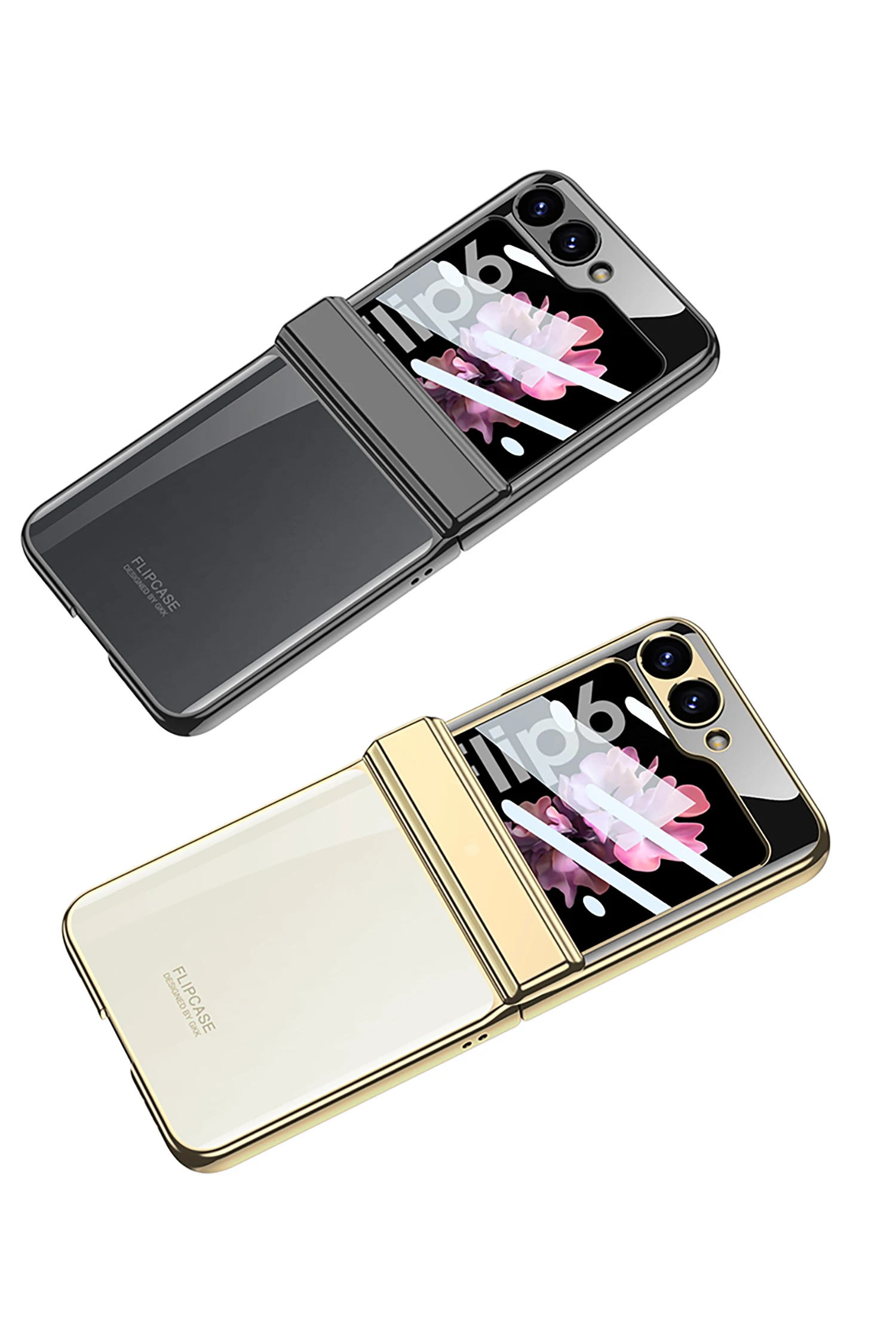 Transparent Case with Magnetic Hinge Protection for Samsung Galaxy Z Flip 6 - onlinemegasale.com