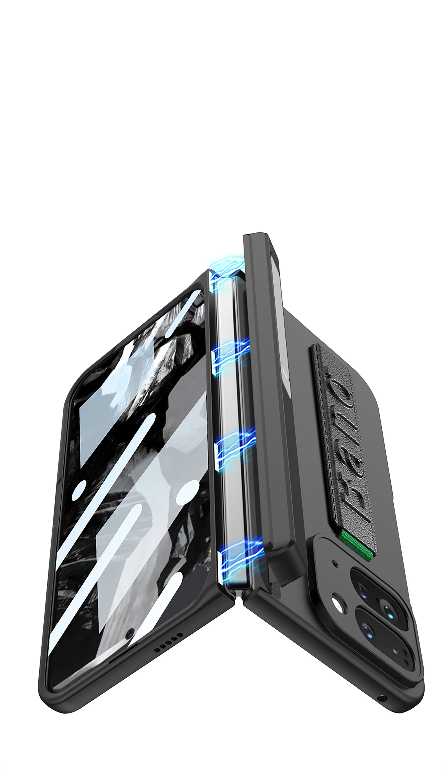 Shockproof Case with Band For Google Pixel 9 Pro Fold - onlinemegasale.com